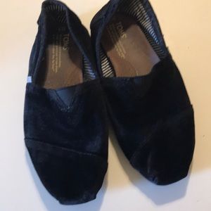 Black Toms velvet material size 9